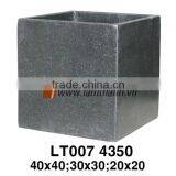 Wholesale Lightweight Terrazzo Black Square Cube Planter thumbnail-1