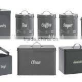 Laundry Powder Storage Box Washing Tablet Retro Metal Container Tin With Scoop thumbnail-3