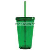 FDA Approved Bpa Free Colorful Plastic Tumblers With Straw Lid thumbnail-5