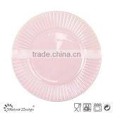 Embossed Solid Color Dinner Plate thumbnail-5