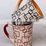 Fancy Ceramic Mug Witn Handle thumbnail-1