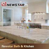 Polished Chinese Carved Marble Kitchen Table Top thumbnail-1