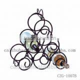 Black Scroll Metal Wine Floating Wine Rack