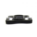 5/8" Chin Strap Buckle, Plastic Adjustable Buckle With Teeth, Plastic Adjustable Loop With Teeth in Black thumbnail-5