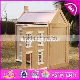 2017 New Design Lovely Wooden Girls Dollhouse for Sale W06A237 thumbnail-5