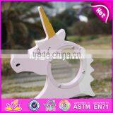 New Design Lovely Wooden Unicorn Piggy Bank for Kids W02A257 thumbnail-4