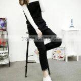 The New Washing Black Trousers / Casual Denim Overalls Arts / Slacks/ Bib Pants