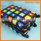 150704b Bags Leopard Trolley Luggage Printed ABS Luggage Stocklots