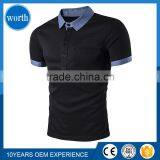 (Reliable and Stable Supplier) 2017 Cool Denim Collar and Cuff Design Polo T Shirts Leading the Stream and Momentum thumbnail-1