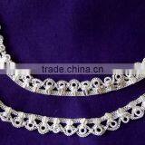 SILVER TONE Chain Payal ANKLETS Feet Bracelet PAIR thumbnail-1
