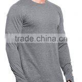 Mens Full Sleeve Round Neck Dark Grey Cotton Tshirt thumbnail-3