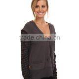 Women False Two-piece Sweatshirt With Scoop Neckline Features Adjustable Collar thumbnail-3