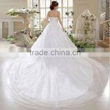 Manufacturers Wholesale Shiny Bride Wedding Dress 2016 New Puff Skirt Thin Towel Large Net Tailgate Harness thumbnail-3