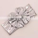 Cool Baby Girls Metal Color Headband 2017 Newborn Kids Elastic Cotton Hair Band Bows Hair Accessories thumbnail-2