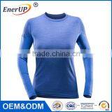 Fashion Apparel Woman 100% Merino Wool Antibacterial Long Sleeve T-shirt Thermal Cloth thumbnail-6