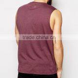 New Design 100% Cotton Custom Pocket Blank Tank Top for Men thumbnail-2