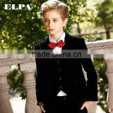 Slim Fit Black Velvet Plain Seat Boys Formal Suit thumbnail-3