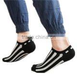 1 pc Sale Hot Sale 80% Cotton and 20% Polyester Mixed Seasons Chino Suppliers Men Striped Boat Socks thumbnail-3