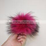 Myfur Random Colorful Genuine Raccoon Fur Pom Poms Attach Hat thumbnail-5