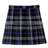 Wholesales Short Design Schools Uniform Skirts Blue Plaid School Girl Skirt thumbnail-2