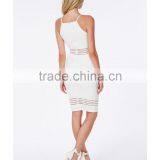 Stripe Mesh Detail Fashion Dress Wholesale China Women Dresses thumbnail-3