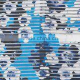 Women New Fashion Round Neck Jacquard T Shirt Digital Floral Printed With Stripes Tops for Ladies thumbnail-3