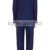 Notched Collar Mens Sleepwear Cotton Pajamas Boy Blank Leisure Suit thumbnail-2