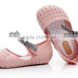 Shining Side Bow Hook and Loop Type Mini Melissa Jelly Shoes thumbnail-4