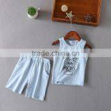 Wholesale Summer Cotton Printing Kids t Shirt With Pants Set thumbnail-3