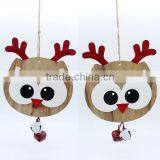 Cute Big Eyed Owl Home Decoration Wall Hanging Wooden Craft thumbnail-1