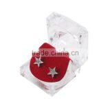 Customized Most Popular Unisex Star Diamond Silver Hiphop Earrings Jewelry With Transparent Box Wholesale thumbnail-2