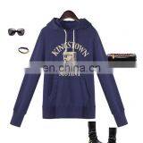 Cheap Women's Fleece Hoodie Kangaroo Pocket Long Sleeves Fleece Jacket Sweatershirt Terry Hoodie With Rubber Print thumbnail-2