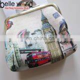 Hot Retro England Big Ben Fabric Print Small Wallet for Girl Gift thumbnail-2