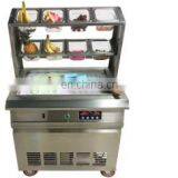 Quality Single Optional Double 2 Round Pan Stir Fry Thai Ice Roll Cold Plate Ice Cream Roll Fried Ice Cream Machine For Sale thumbnail-6