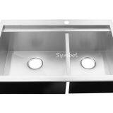 60/40 Double Bowl Top Mount Stainless Steel Sink