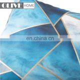 2018 New Design Geometric Figure Gold Stamping Marble Printed Cushion Cover For Spring thumbnail-3