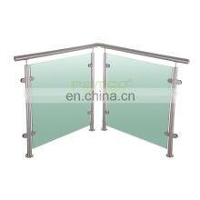 Balcony Tempered Bannisters Post Balustrade Stainless Steel Glass Banister Railing thumbnail-3