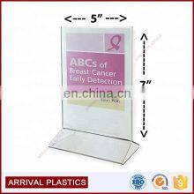 Маркетинговые держатели, держатель знаков, акриловая настольная шатерная стойка размером 5x7 - прозрачный держатель рекламных карточек thumbnail-3