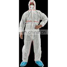 Disposable Protecting Coverall With Taped 65gsm Laboratory Protective Jumpsuit thumbnail-2