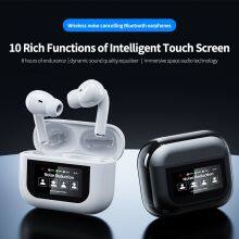 New V5.4 TWS Headphones Earphones Ture Wireless Noise Cancelling Wireless Earbuds Smart Touch LCD Screen Enc Anc Headphones thumbnail-3