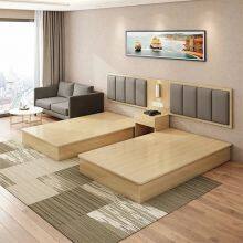 Modern Bedroom Furniture Sleep Storage Wooden Platform King Size Bed Frame Hotel Double Bed Base thumbnail-5