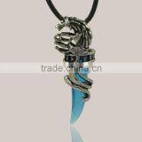 Stainless Steel Mens Wolf Tooth Tribal 5 Colors Pendant Necklace thumbnail-4