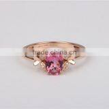 Wholesale 14k Rose Gold Ring Jewelry Alphabet Tourmaline Ring 2016 thumbnail-3