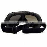 BJ-GT-007 New Arrival Black Leather Goggles Motorcycle With Clear Lens thumbnail-5