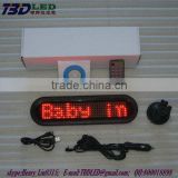 12V 7X41 pixel indoor English scrolling led car display with remote control