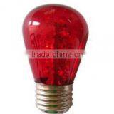 Holiday Christmas LED S14 Light Bulb Replacement Medium Screw E26 Base Transparent Red thumbnail-1