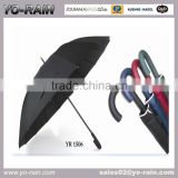 2016 Promotional umbrella with solid fabric custom made golf umbrella with factory price