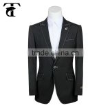 2015 new arrival mens pinstripe notch lapel fasion suits slim cut two vents suit fancy blazer for mens