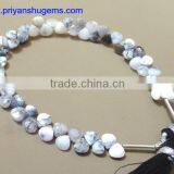 Dendrite Opal Hand Made 4.75 mm Faceted Heart Shape, 6" Strand Length 100% Natural Gemstones thumbnail-5
