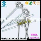 HOT SELLING OPEN END FACTORY PROTRUDING CROWN HEAD AL/ST PEEL RIVETS thumbnail-1